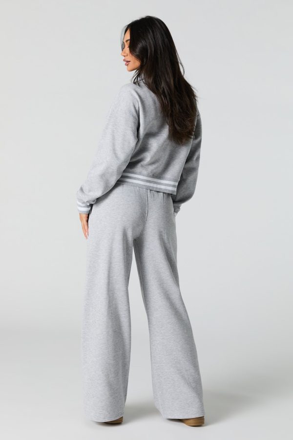 10 Embroidered Fleece Wide Leg Sweatpant - 图片 11