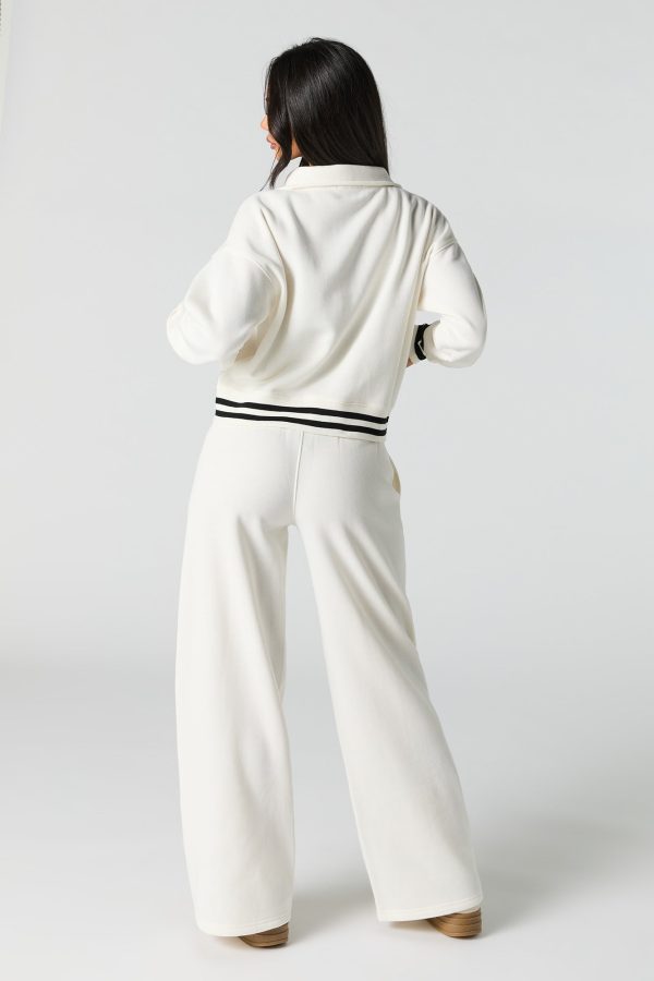 10 Embroidered Fleece Wide Leg Sweatpant - 图片 3