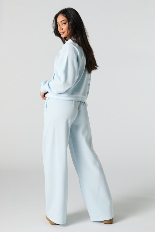 10 Embroidered Fleece Wide Leg Sweatpant - 图片 15