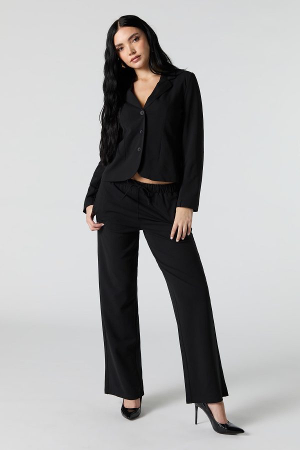 Drawstring Wide Leg Dress Pant - 图片 4