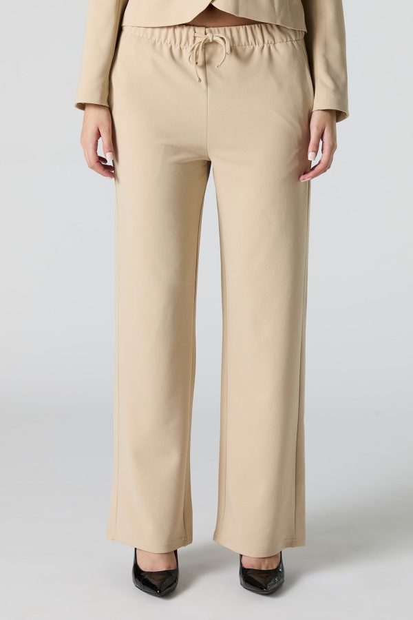 Drawstring Wide Leg Dress Pant - 图片 2