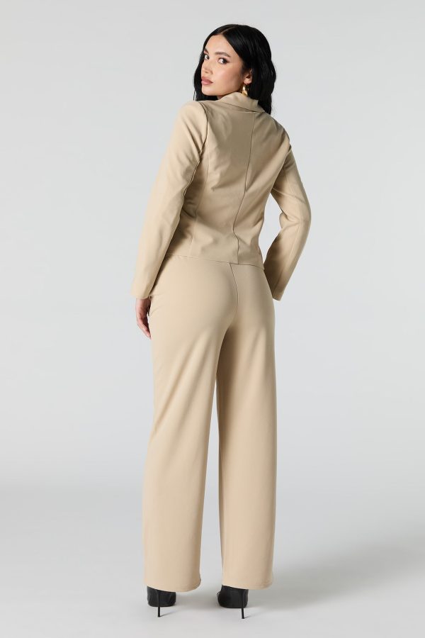 Drawstring Wide Leg Dress Pant - 图片 3