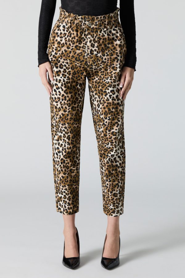 Cheetah Print Paperbag Pant - 图片 2