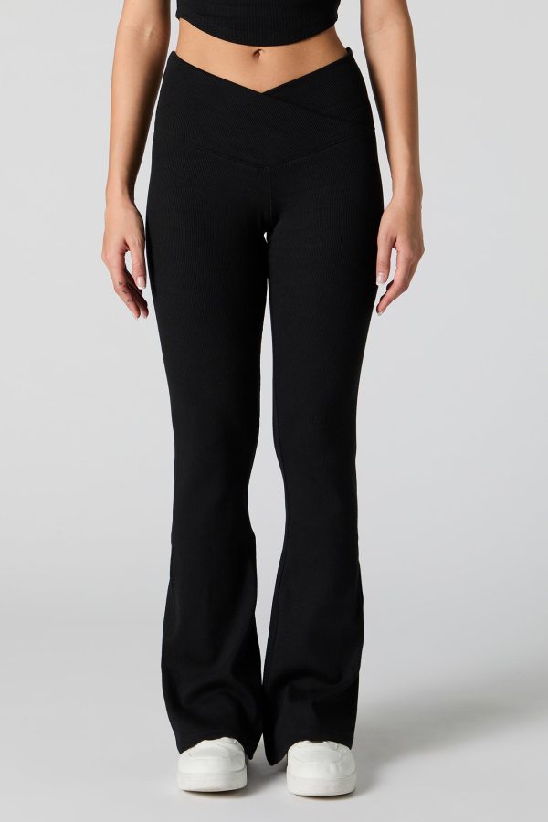 Active Ribbed V Waist Flare Pant - 图片 5