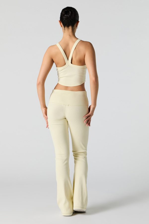 Active Ribbed V Waist Flare Pant - 图片 15