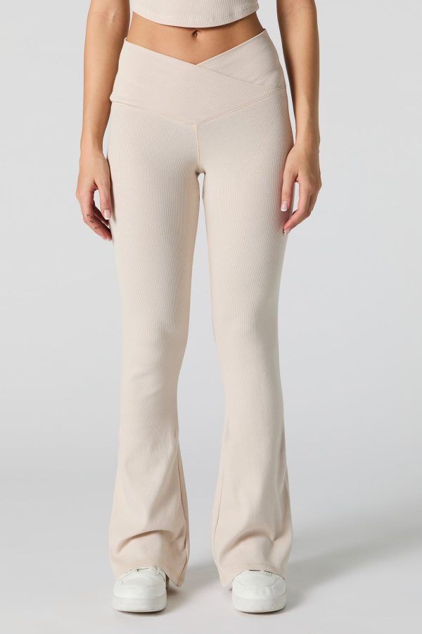 Active Ribbed V Waist Flare Pant - 图片 2