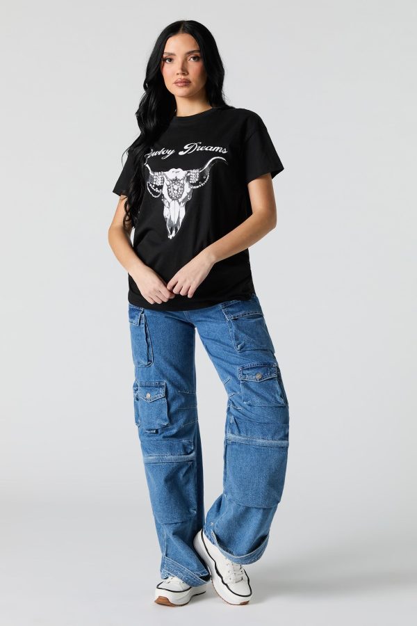 Rhinestone Cowboy Dreams Graphic T-Shirt - 图片 3