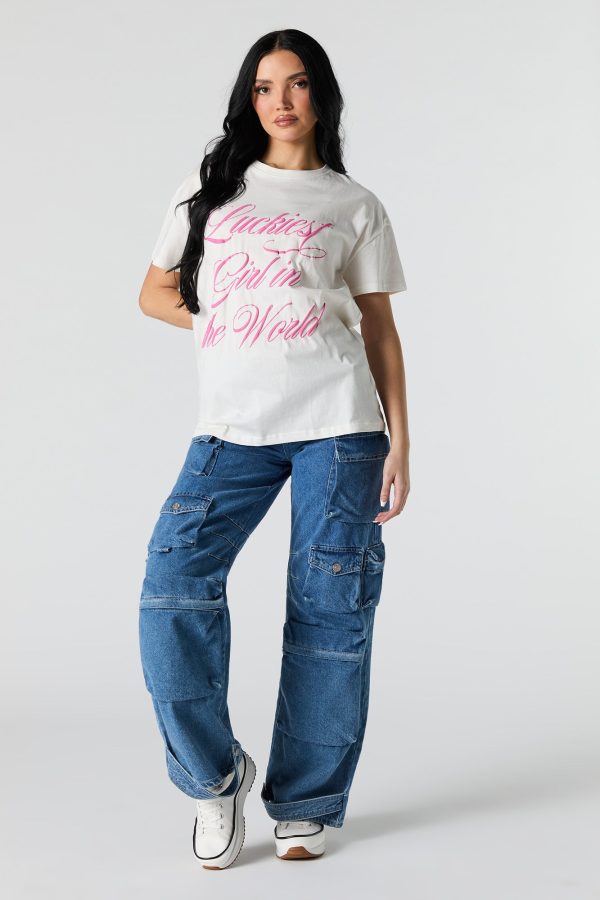 Luckiest Girl in the World Graphic T-Shirt - 图片 3