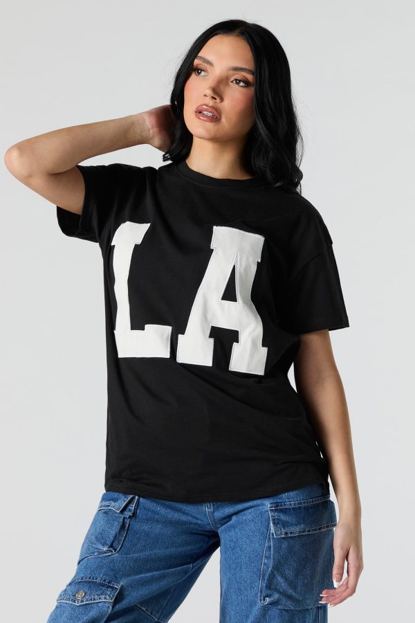 LA Twill Embroidered Graphic T-Shirt