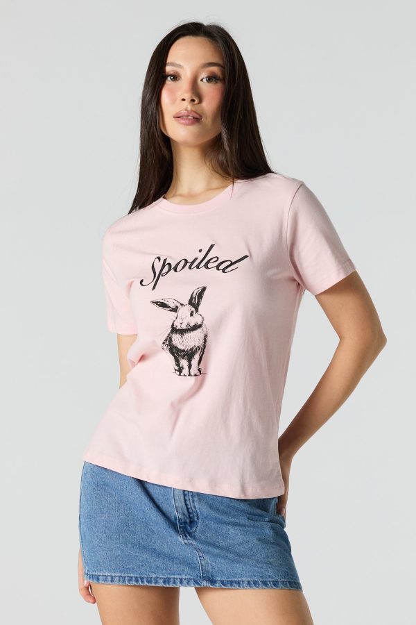 Spoiled Bunny Embroidered T-Shirt