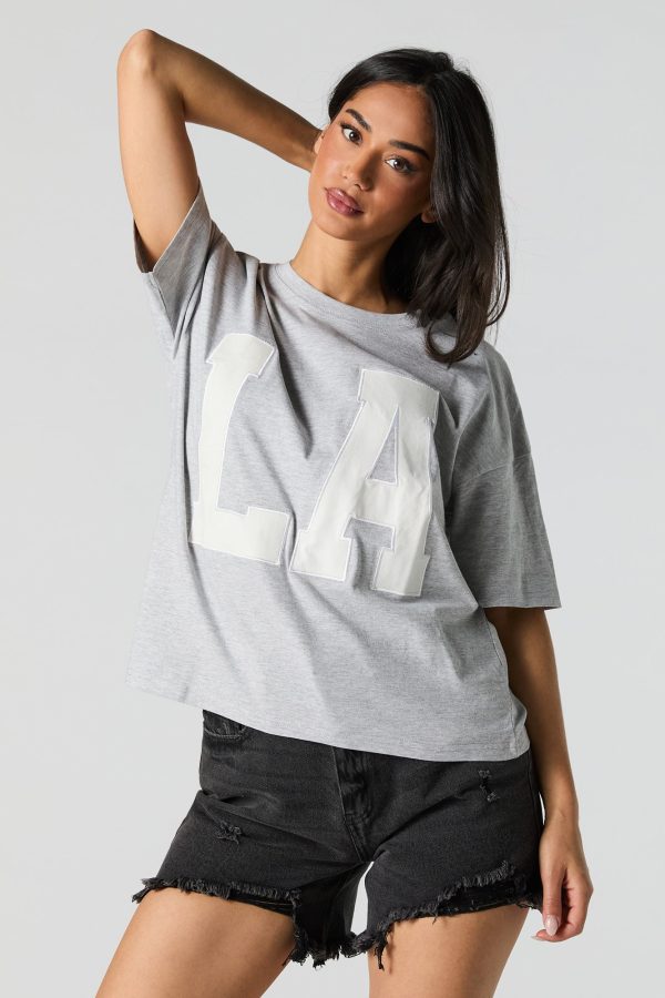 LA Twill Embroidered Graphic T-Shirt