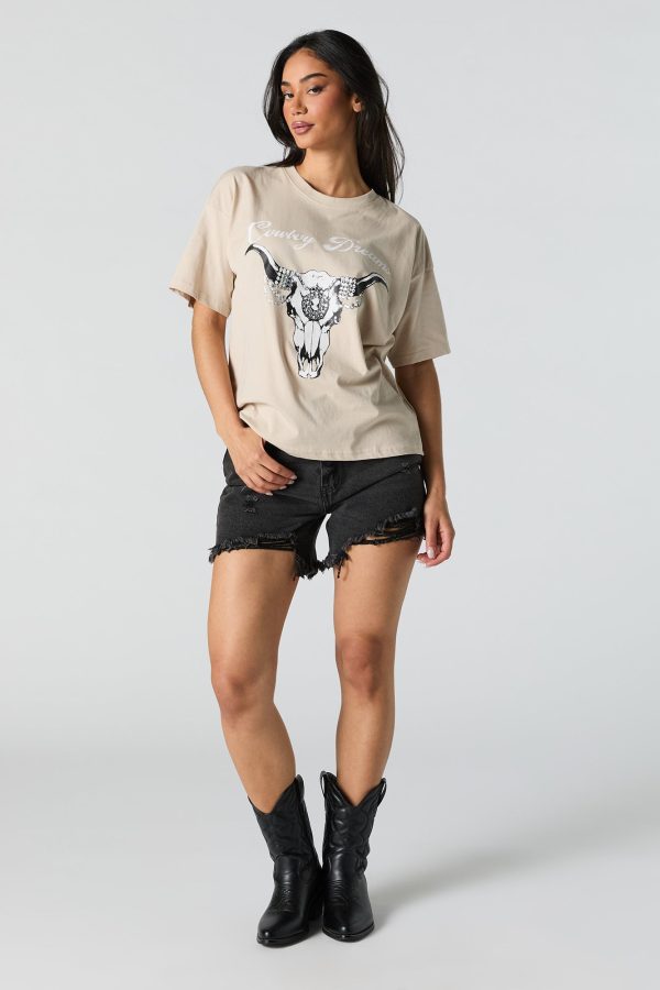 Rhinestone Cowboy Dreams Graphic T-Shirt - 图片 3