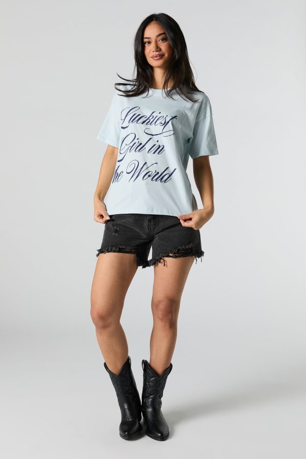 Luckiest Girl in the World Graphic T-Shirt - 图片 3