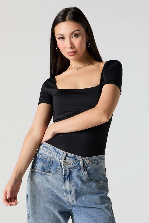 Contour Square Neck Short Sleeve Bodysuit - 图片 5