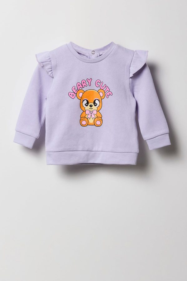 Baby Bear Fleece Sweatshirt & Legging 2 Piece Set - 图片 2