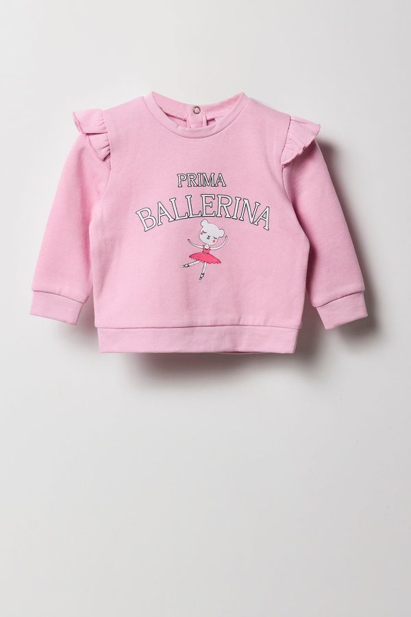 Baby Ballerina Fleece Sweatshirt & Legging 2 Piece Set - 图片 2