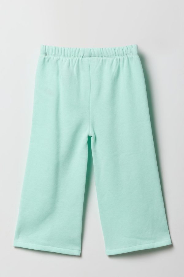 Toddler Girl Fleece Wide Leg Sweatpant - 图片 2