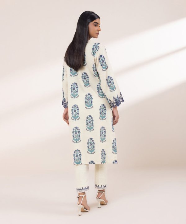 Embroidered Light Khaddar Shirt - 图片 3