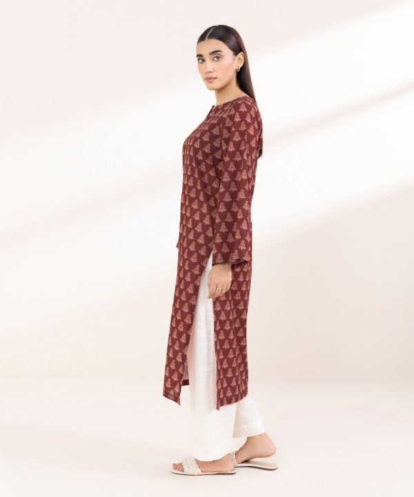 Printed Khaddar Shirt - 图片 3