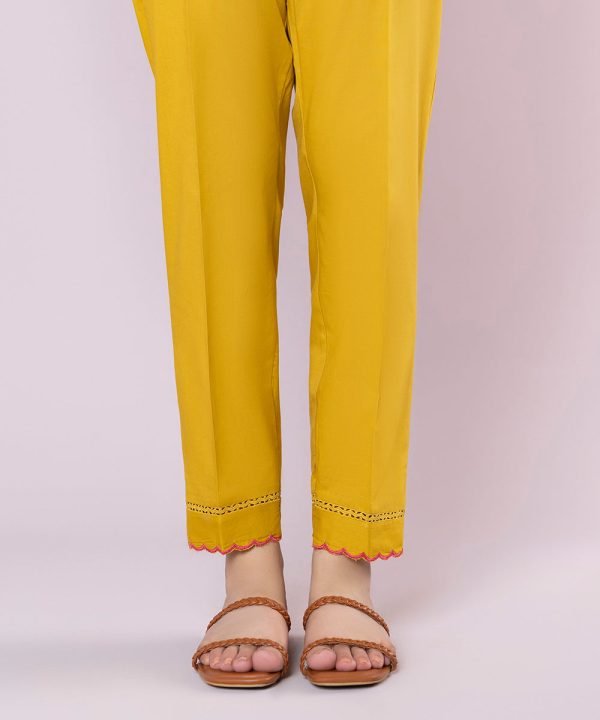 Embroidered Cotton Cigarette Pants - 图片 4