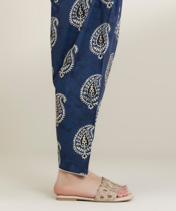 Printed Tapered Shalwar - 图片 3