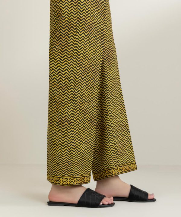 Printed Cambric Straight Pants - 图片 2