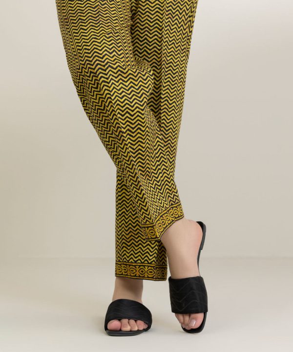 Printed Cambric Straight Pants - 图片 4