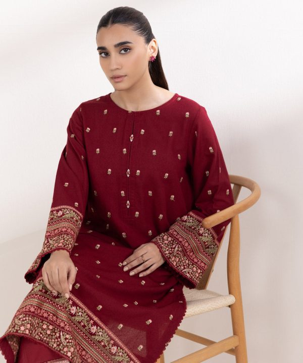 Embroidered Karandi Shirt - 图片 5