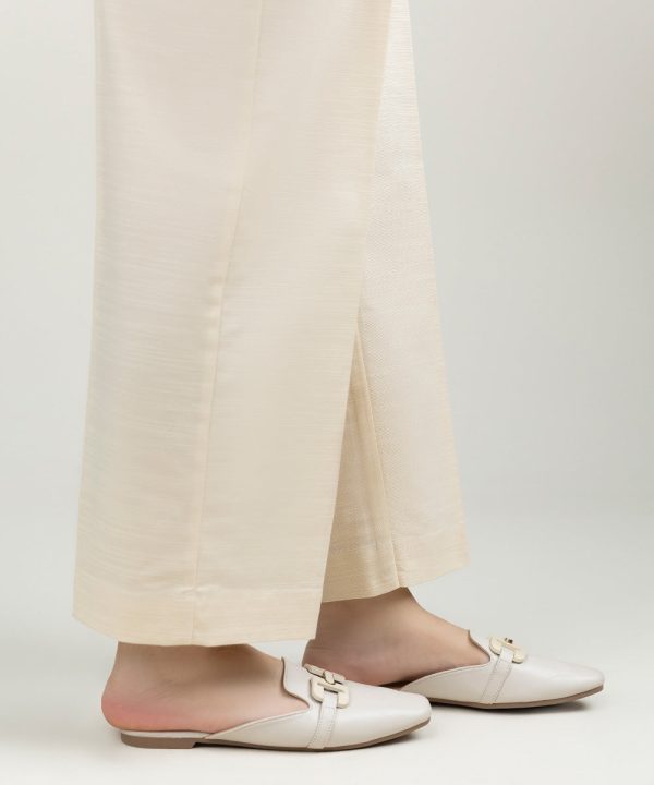 Solid Khaddar Straight Pants - 图片 2