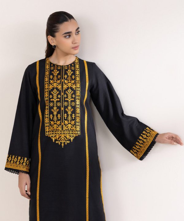 Embroidered Light Khaddar Shirt