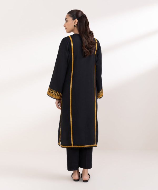 Embroidered Light Khaddar Shirt - 图片 4