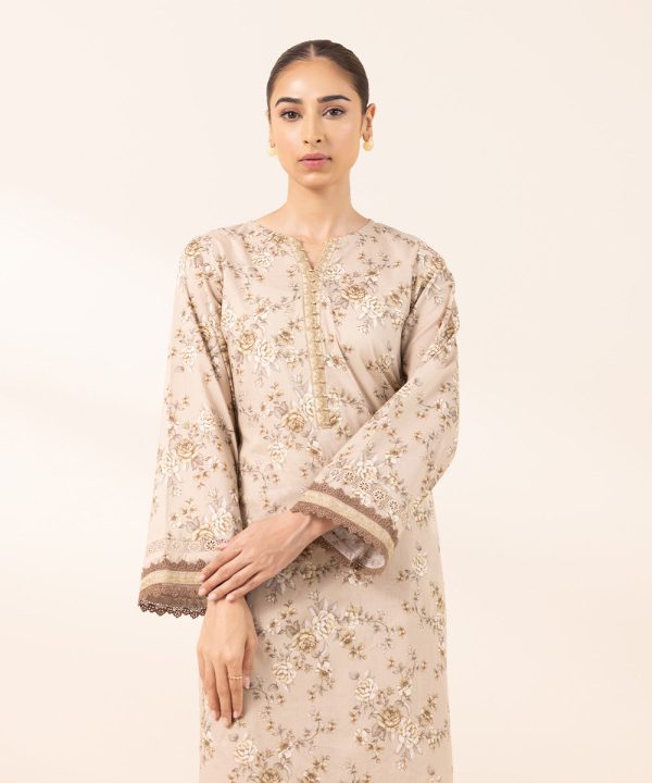 Embroidered Lawn Shirt - 图片 2