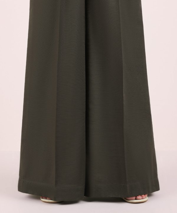 Solid Khaddar Culottes - 图片 2