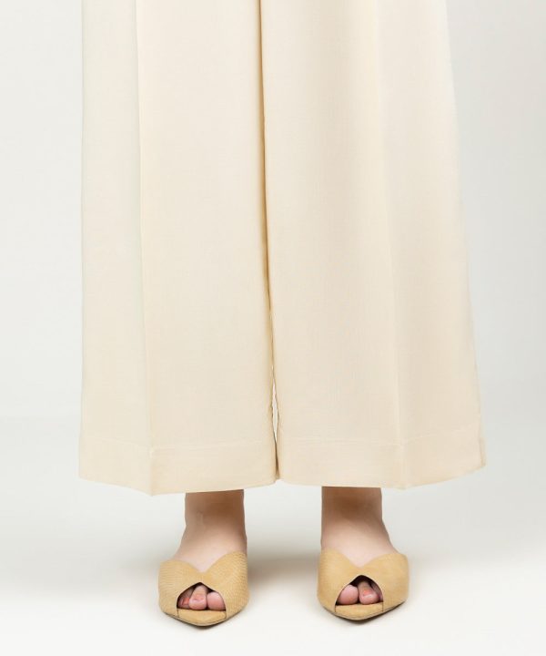 Solid Linen Culottes - 图片 2