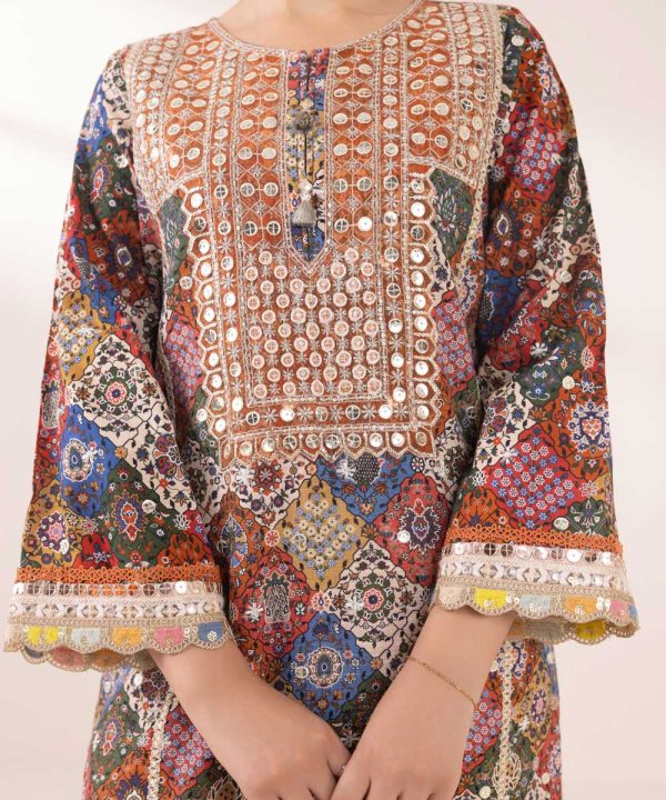 Embroidered Khaddar Shirt - 图片 7