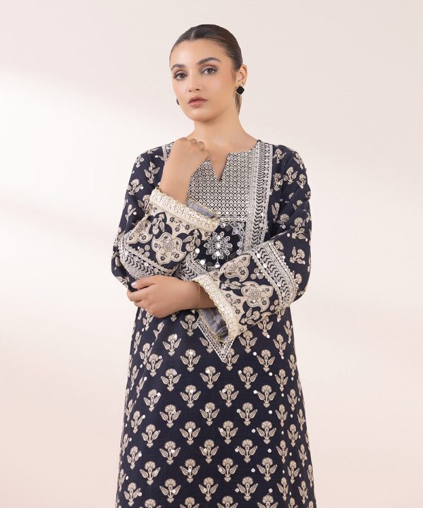 Embroidered Khaddar Shirt