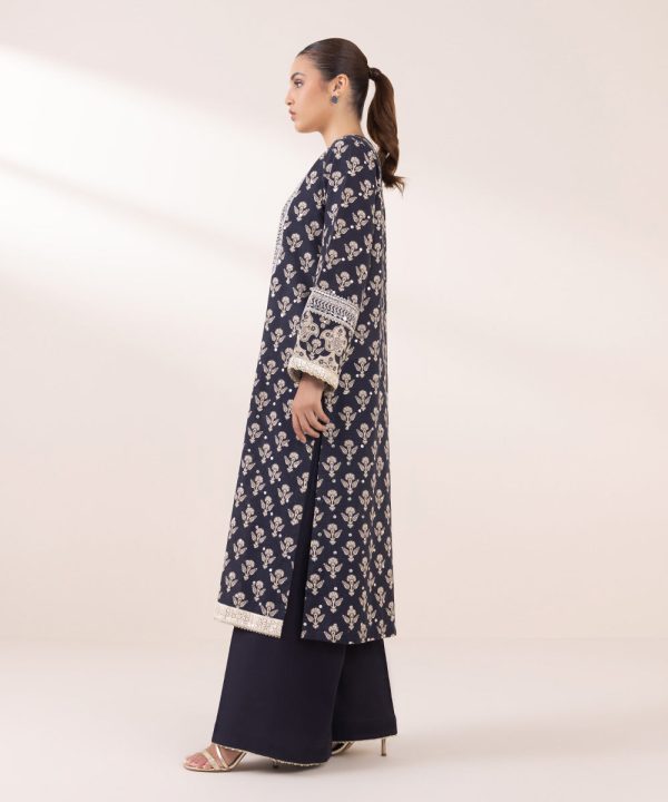 Embroidered Khaddar Shirt - 图片 3