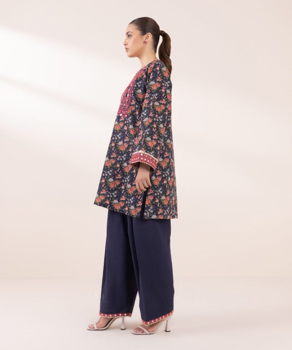 Embroidered Khaddar Shirt - 图片 3