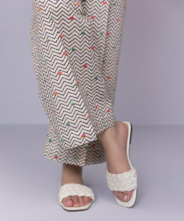 Embroidered Dobby Culottes - 图片 4