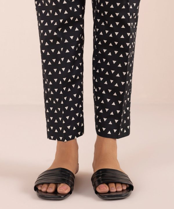 Printed Lawn Cigarette Pants