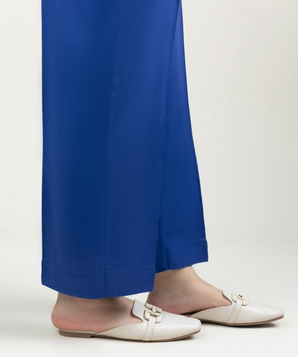 Solid Linen Straight Pants - 图片 3