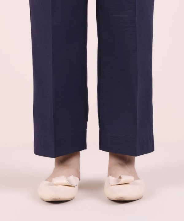 Solid Khaddar Straight Pants