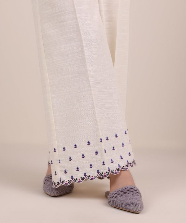 Embroidered Khaddar Culottes