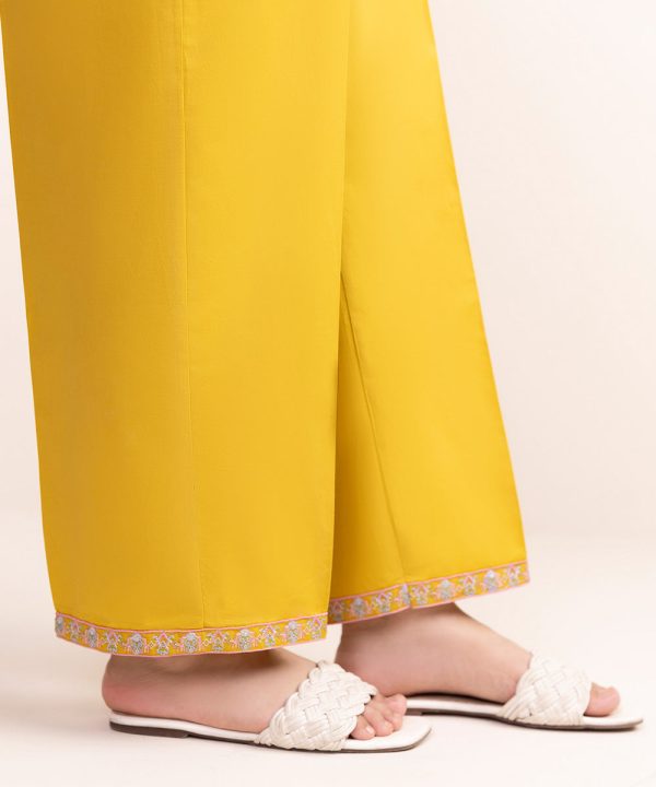 Embroidered Cambric Straight Pants - 图片 2