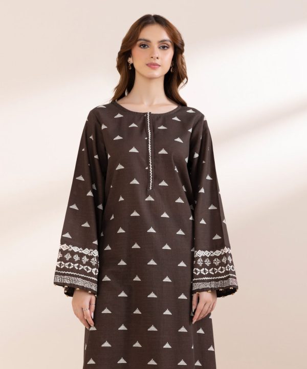 Printed Light Khaddar Shirt - 图片 2