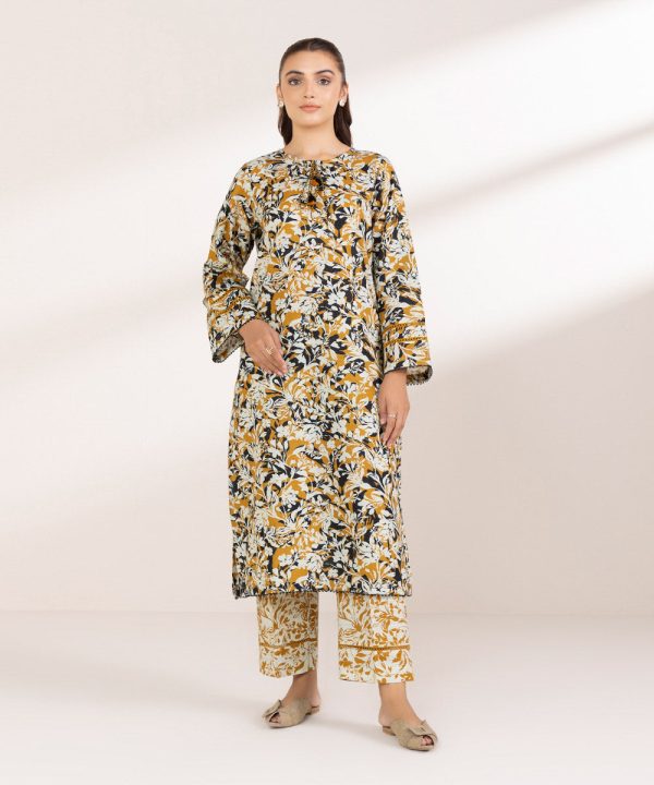 Printed Light Khaddar Shirt - 图片 2