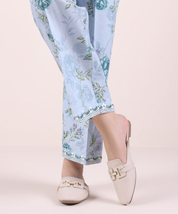 Embroidered Cambric Straight Pants - 图片 3