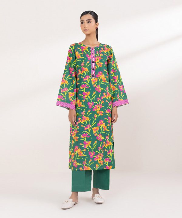 Printed Light Khaddar Shirt - 图片 2