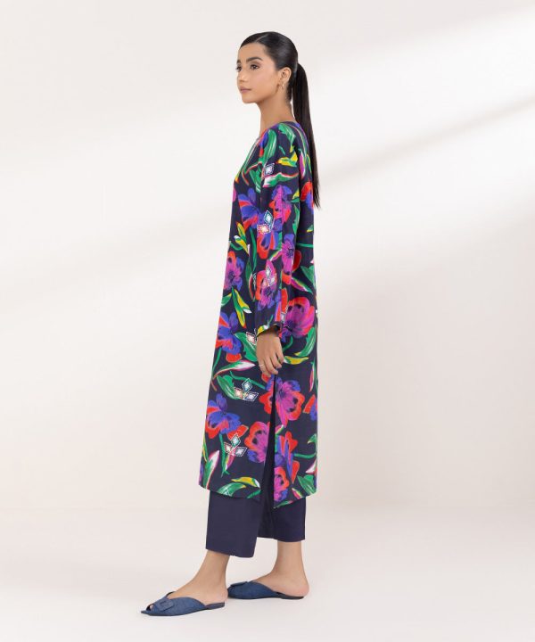 Embroidered Light Khaddar Shirt - 图片 3