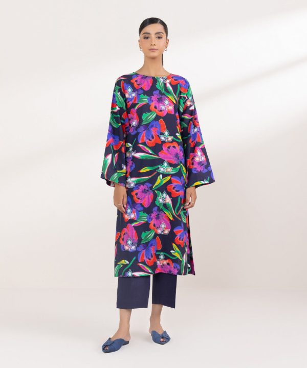 Embroidered Light Khaddar Shirt - 图片 2